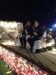 Representing the Spencerville Fair at the Christmas Parade with the JR Ambassador